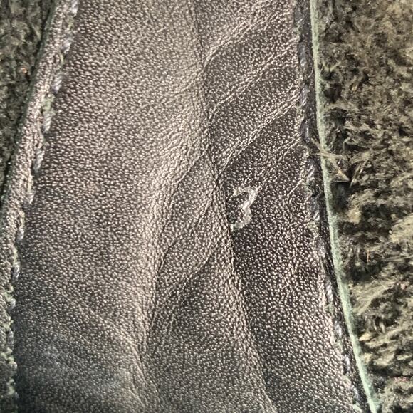 JULIUS_7 Size 9.5 Black Distressed Roughout Leather Wedge Boots - Picture 8 of 8